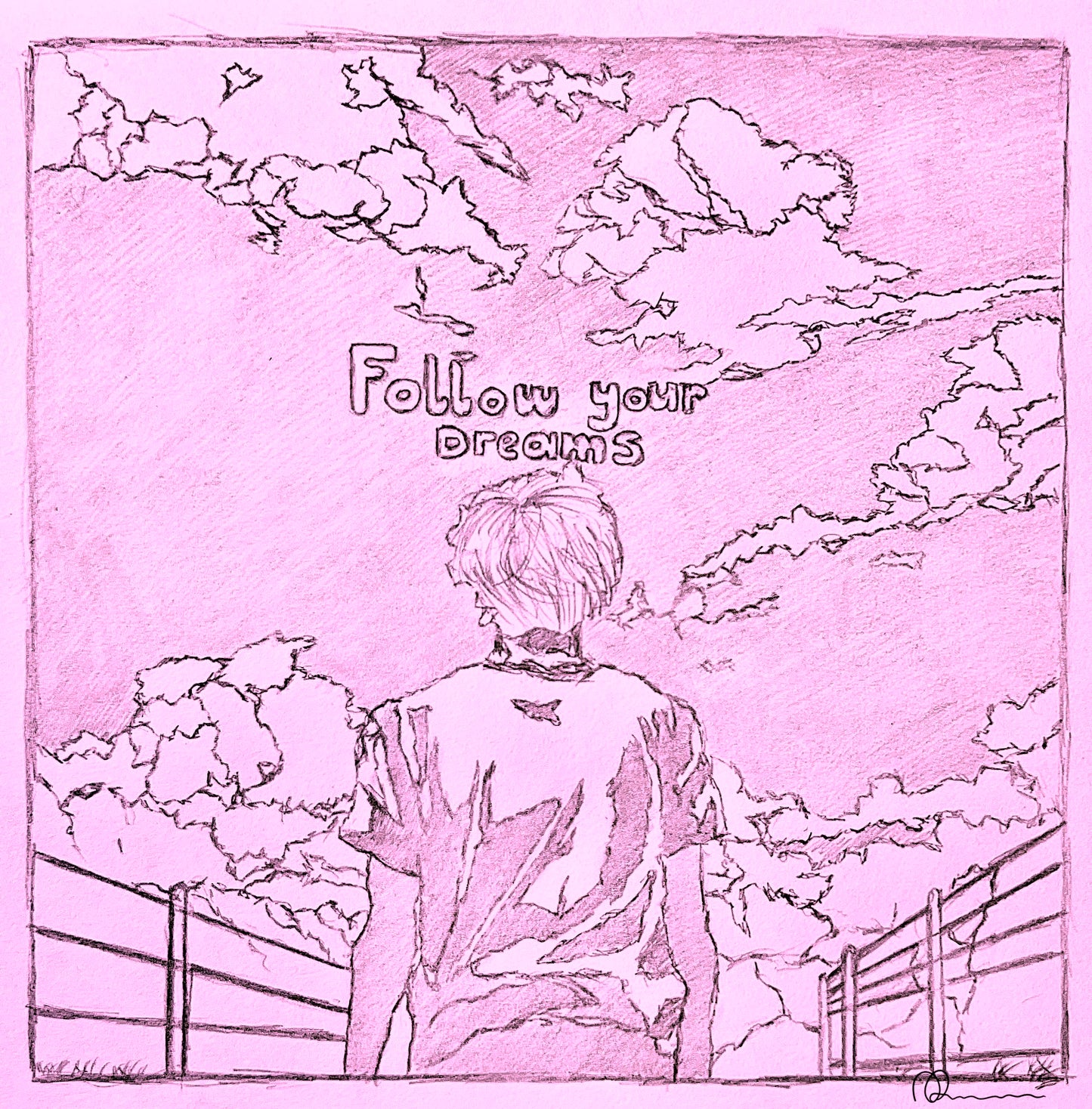 Release 23 - Print (BRB, I’m On My Journey) (Pink) - Signed & Numbered